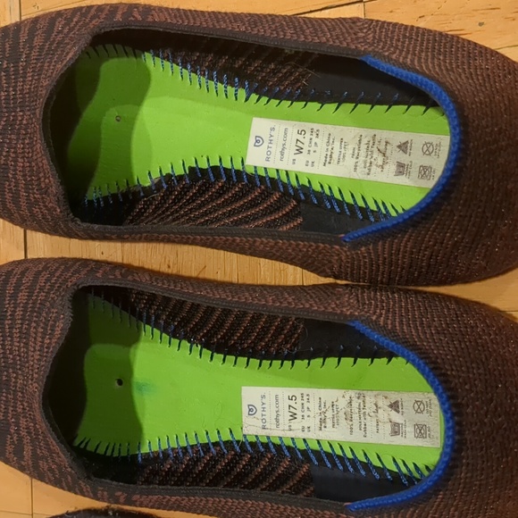 Rothy's loafers, twilight metallic, black and brown, size 7.5 - Picture 5 of 9